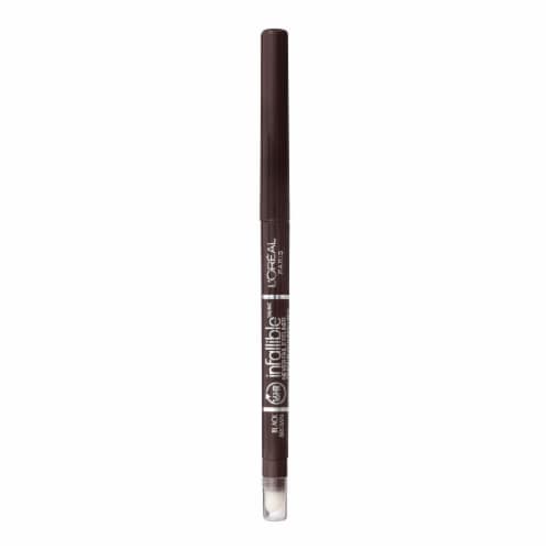 L'Oreal Paris Infallible Black Brown Never Fail Pencil Eyeliner with Built in Sharpener Perspective: back