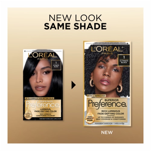 L'Oreal Paris Superior Preference 1.0 Ultimate Black Permanent Hair Color Perspective: back