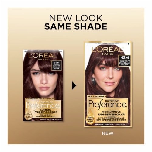 L'Oreal Paris Superior Preference 4SM Dark Soft Mahogany Brown Permanent Hair  Color,  ct - Foods Co.