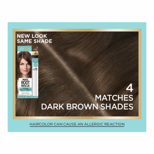 L'Oreal Paris Magic Root Rescue Root Coloring Kit Permanent 4 Dark Brown Perspective: back