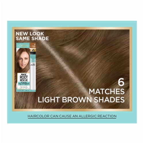 L'Oreal Paris Magic Root Rescue 6 Light Brown Root Hair Coloring Kit Perspective: back