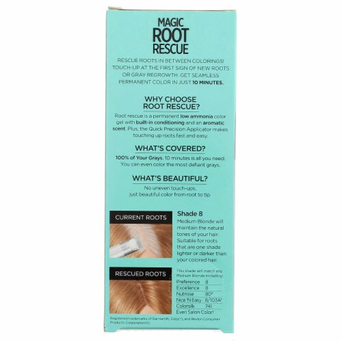 L'Oreal Paris Magic 8 Medium Blonde Root Rescue 10 Minute Root Hair Coloring Kit Perspective: back