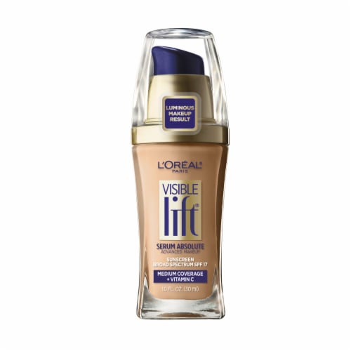 L'Oreal Paris Visible Lift Sand Beige Serum Absolute Foundation Perspective: back