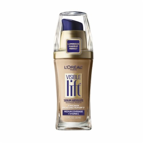 L'Oreal Paris Visible Lift Natural Beige Serum Absolute Foundation Perspective: back