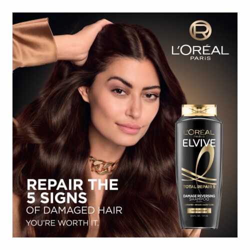 L'Oreal Paris Elvive Total Repair 5 Reparing Shampoo for Damaged Hair Perspective: back