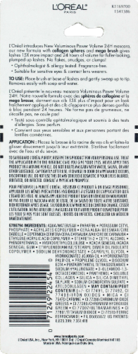 L'Oreal Paris Voluminous Power Volume Blackest Black Mascara Perspective: back