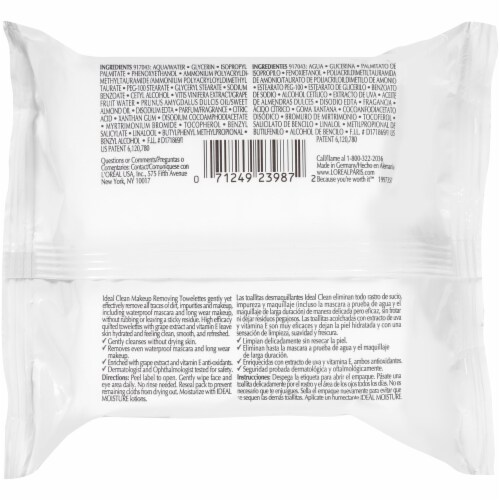 L'Oreal Paris Ideal Clean Makeup Removing Towelettes Perspective: back