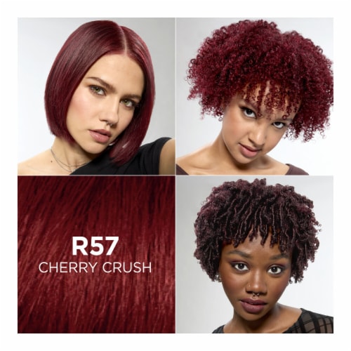 L'Oreal Feria Power Reds Cherry Crush Intense Medium Auburn R57 Permanent Hair Colour Gel Perspective: back