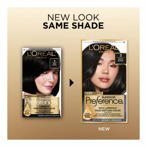 L'Oreal Paris Superior Preference Permanent Hair Color 3 Soft Black Perspective: back