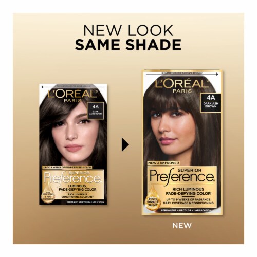 L'Oreal Paris Superior Preference Permanent Hair Color 4A Dark Ash Brown Perspective: back
