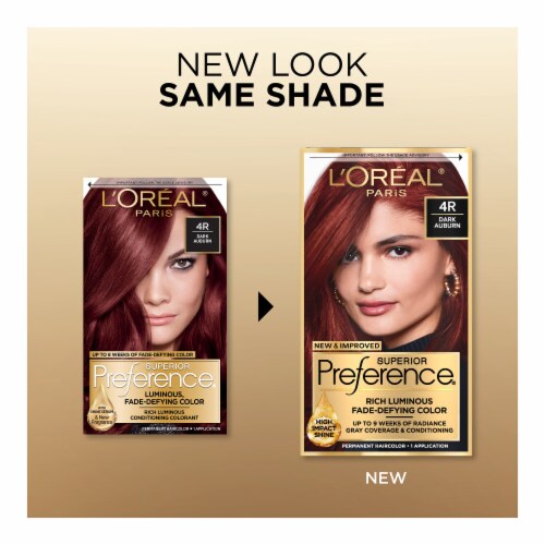 L'Oreal Paris Superior Preference Permanent Hair Color 4R Dark Auburn Perspective: back