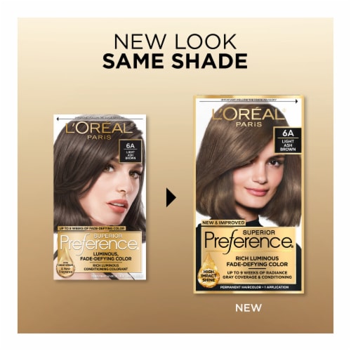 L'Oreal Paris Superior Preference 6A Light Ash Brown Permanent Hair Color Perspective: back