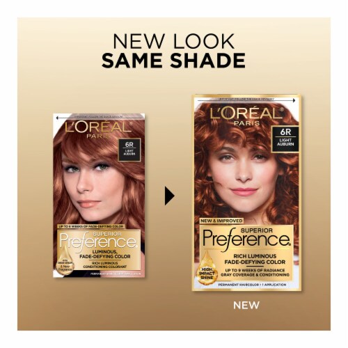 L'Oreal Paris Superior Preference Permanent Hair Color 6R Light Auburn Perspective: back