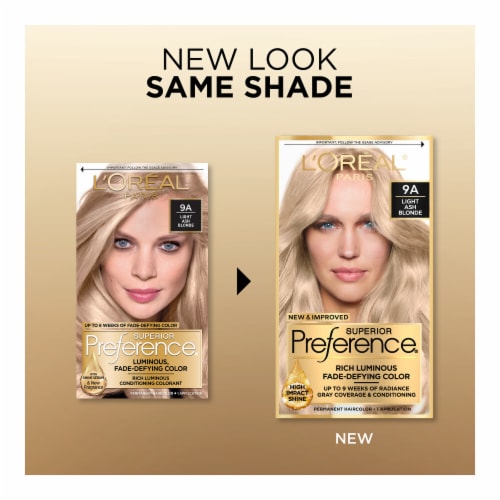 L'Oreal Paris Superior Preference 9A Light Ash Blonde Permanent Hair Color Perspective: back