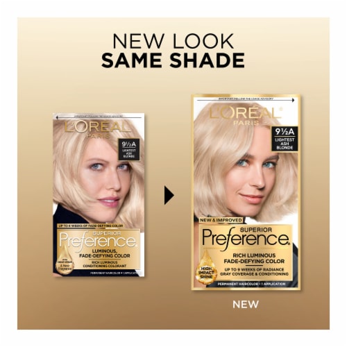 L'Oreal Paris Superior Preference 9.5A Lightest Ash Blonde Permanent Hair Color Perspective: back