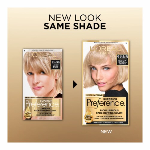 L'Oreal Paris Superior Preference Permanent Hair Color 9.5NB Lightest Natural Blonde Perspective: back