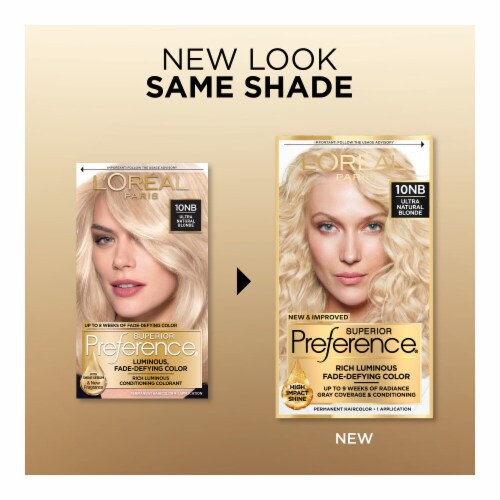 L'Oreal Paris Superior Preference Permanent Hair Color 10NB Ultra Natural Blonde Perspective: back