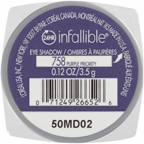 L'Oreal Paris Infallible 24 Hour Perpetual Purple Eye Shadow Perspective: back