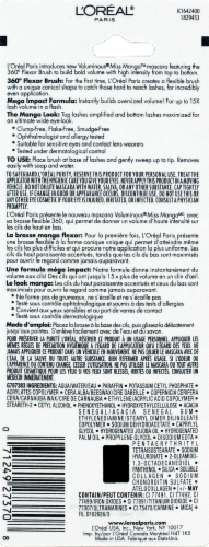 L'Oreal Paris Voluminous Manga Black Mascara Perspective: back