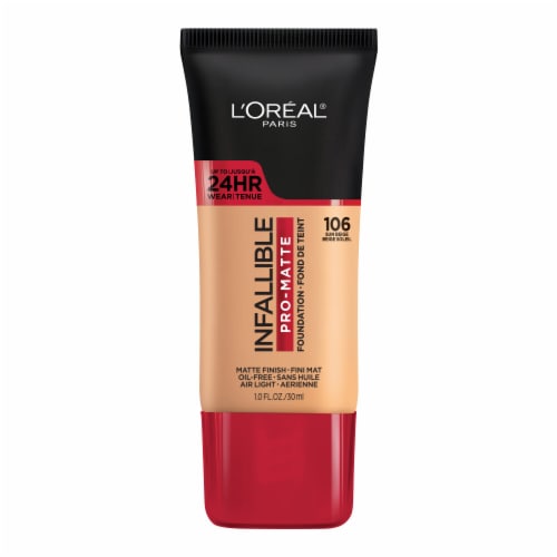 L'Oreal Paris Infallible Pro-Matte 106 Sun Beige Foundation Perspective: back