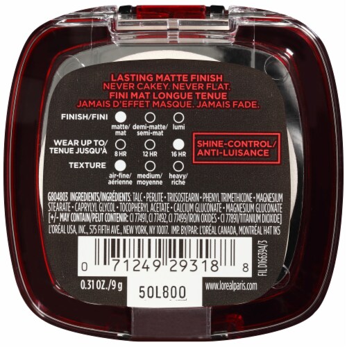L'Oreal Infallible Pro-Matte True Beige Powder Perspective: back