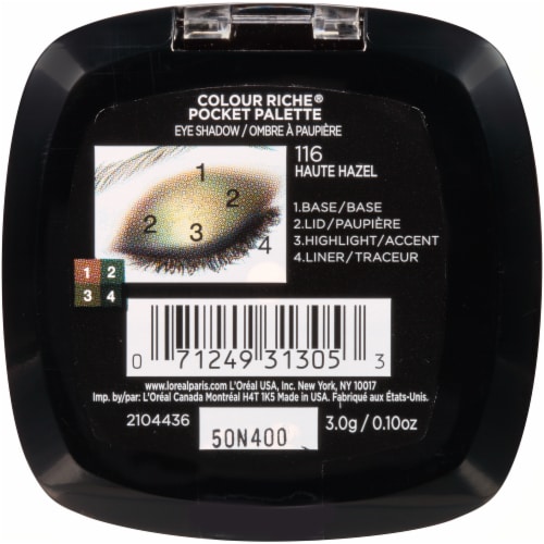 L'Oreal Paris Riche Eyeshadow Palette - 116 Haute Hazel Perspective: back
