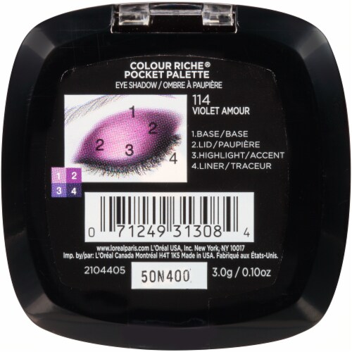 L'Oreal Paris Riche Eyeshadow Palette - 114 Violet Amour Perspective: back