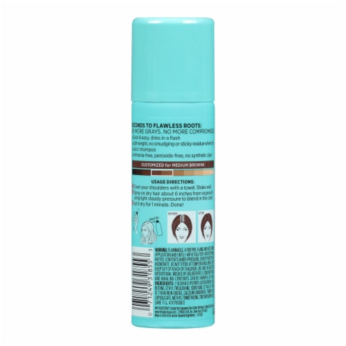 L'Oreal Paris Magic Root Cover Up Medium Brown Gray Concealer Spray Perspective: back