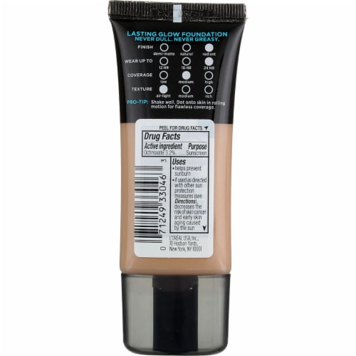 L'Oreal Paris Infallible 205 Natural Beige Pro-Glow Foundation Perspective: back