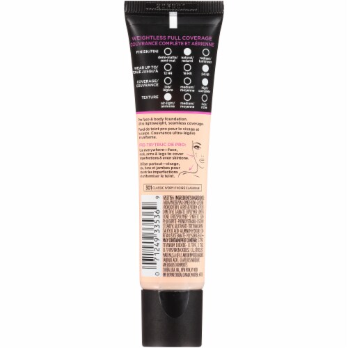 L'Oreal Paris Infallible Total Cover 301 Classic Ivory Liquid Foundation Perspective: back