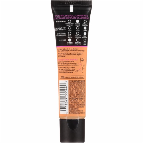 L'Oreal Paris Infallible Total Cover 309 Caramel Beige Foundation Perspective: back