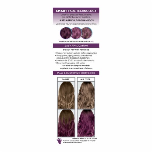 L'Oreal Paris Colorista Brunettes Semi-Permanent Burgundy Hair Color Perspective: back