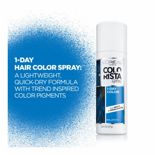 L'Oreal Paris Colorista Temporary Hair Color Spray Blue Perspective: back