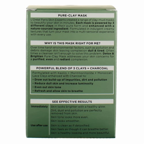 L'Oreal Paris Skin Expert Detox And Brighten Pure Clay Face Mask, 1.7 oz Perspective: back