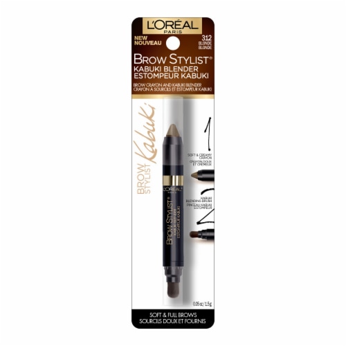 L'Oreal Paris Brow Stylist Kabuki Blender Brow Crayon 312 Blonde Perspective: back