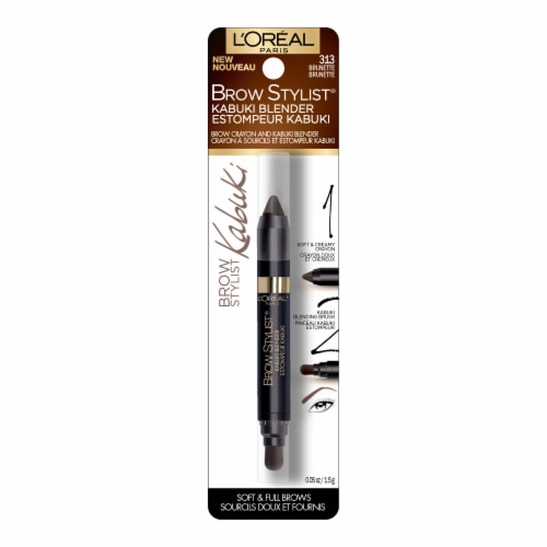 L'Oreal Paris Brow Stylist Kabuki Blender Brow Crayon 313 Brunette Perspective: back