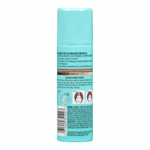 L'Oreal Paris Magic Root Cover Up Light Golden Brown Gray Concealer Spray Perspective: back