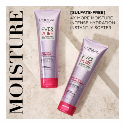 L'Oreal Paris EverPure Moisture Shampoo Sulfate Free for Color Treated, Dry Hair Perspective: back