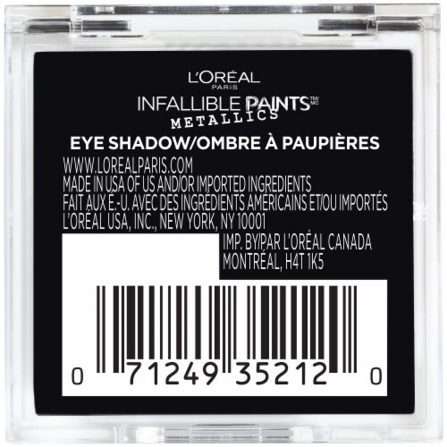 L'Oreal Paris Infallible Paints Metalics Riche Aluminum Foil Eye Shadow Perspective: back