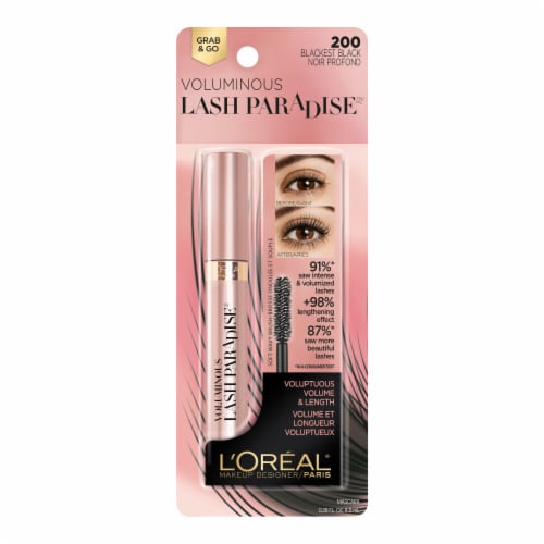 L'Oreal Paris Voluminous Lash Paradise 200 Blackest Black Mascara Perspective: back