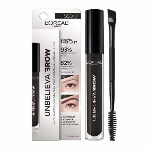 L'Oreal Paris Unbelieva Brow Tinted Brow Gel Longwear Waterproof 580 Black Perspective: back