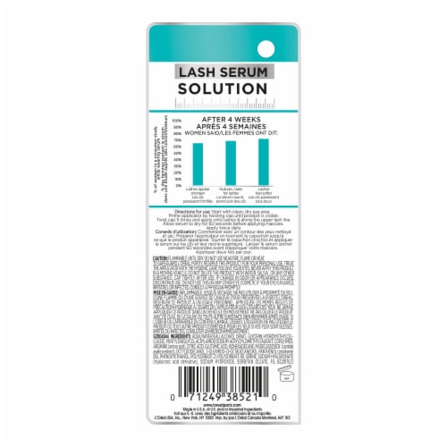 L'Oreal Paris Lash Serum Solution Lash Booster Serum Eyelash Serum with Lash Caring Complex Perspective: back