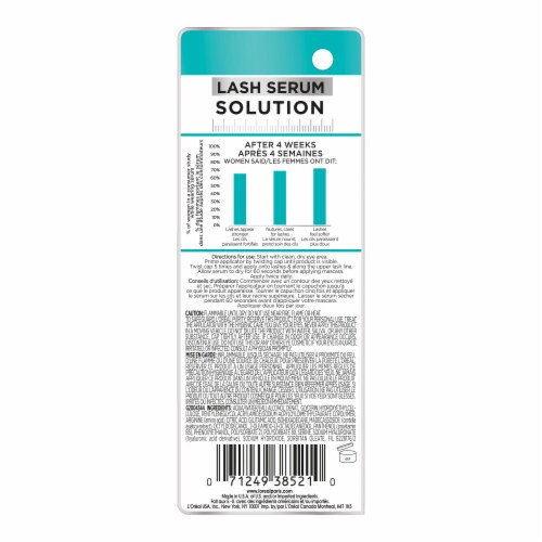 L'Oreal Paris Lash Serum Solution Lash Booster Serum Eyelash Serum with Lash Caring Complex Perspective: back