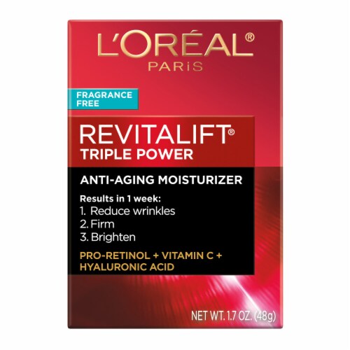 L'Oreal Paris Revitalift Triple Power Face Moisturizer Fragrance-Free Perspective: back