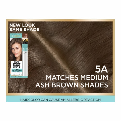 L'Oreal Paris Magic Root Rescue Root Coloring Kit Permanent 5A Medium Ash Brown Perspective: back
