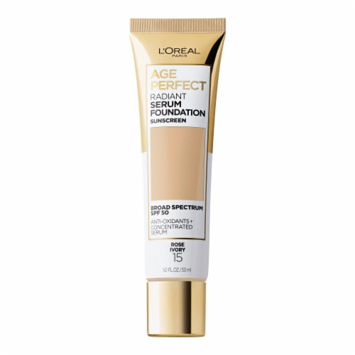 L'Oreal Paris Radiant Serum Foundation with SPF 50 15 Rose Ivory Perspective: back