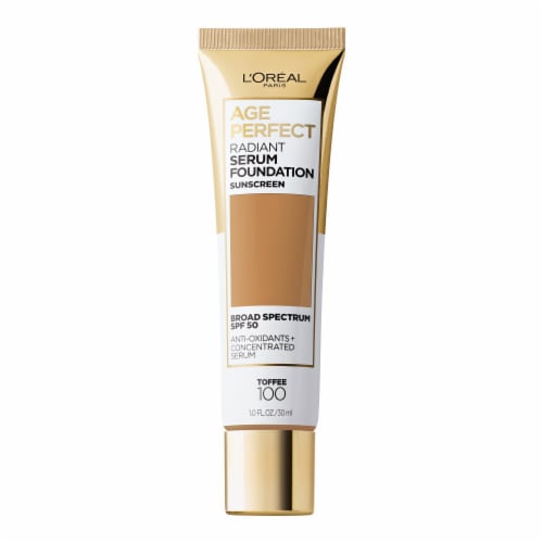 L'Oreal Paris Radiant Serum Foundation with SPF 50 100 Toffee Perspective: back