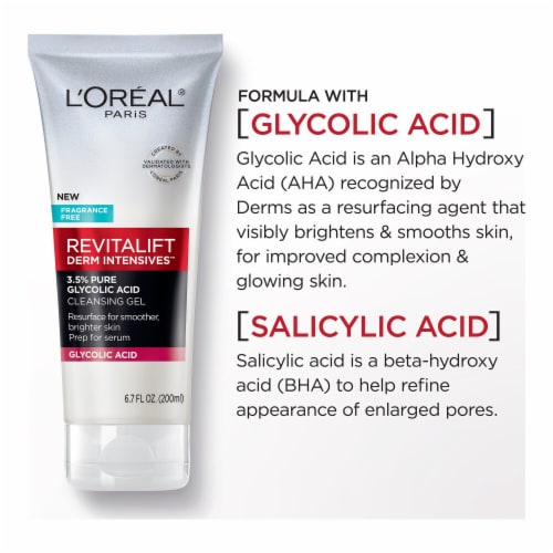 L'Oreal Paris Revitalift Derm Intensives Face Wash with 3.5% Glycolic Acid Perspective: back