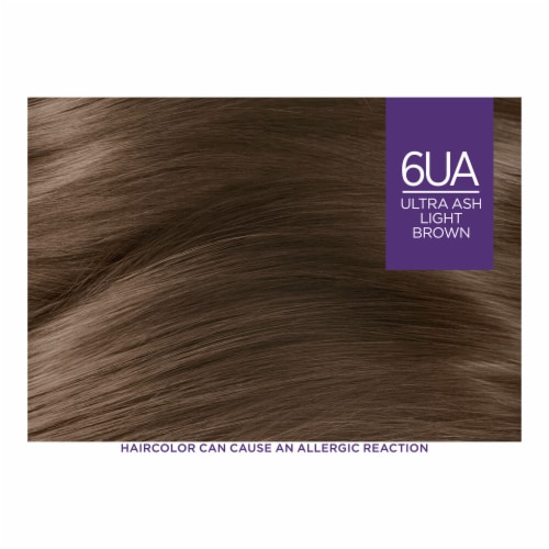 L'Oreal Paris Excellence Permanent Hair Color with Triple Care Protection 6UA Ultra Ash Light Brown Perspective: back
