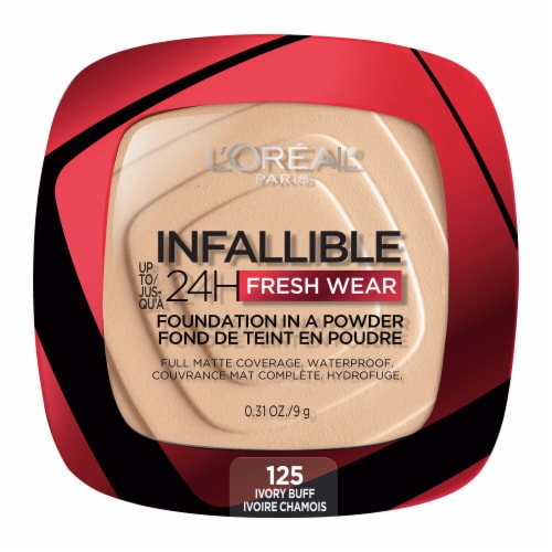 L'Oreal Paris Infallible Fresh Wear Foundation In A Powder 125 Ivory Buff Perspective: back